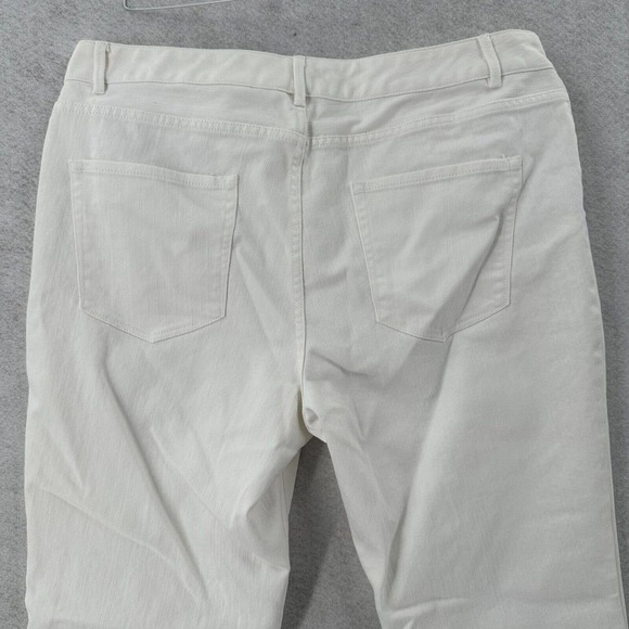 Coldwater Creek Jeans Womens 16 White Natural Fit Straight Leg Stretch Everyday - Picture 5 of 13